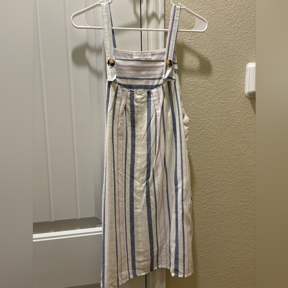 white striped dress